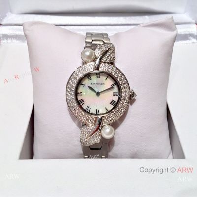 Copy Cartier Women Watch - Stainless Steel Sapphire glass - Swiss Quality